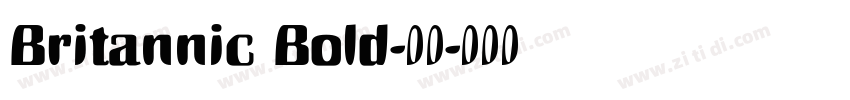 Britannic Bold-常规字体转换